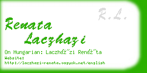 renata laczhazi business card